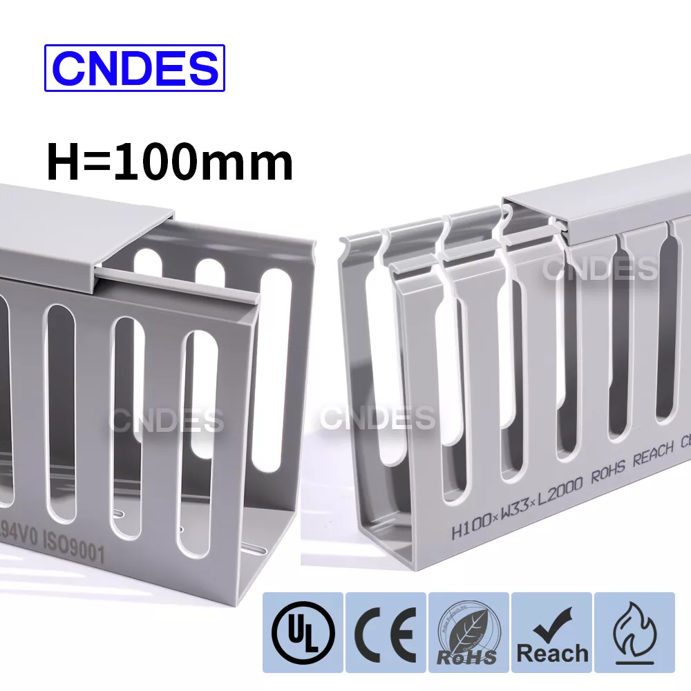 100 mm høyde åpen spor PVC-kapsling ledningskanal
