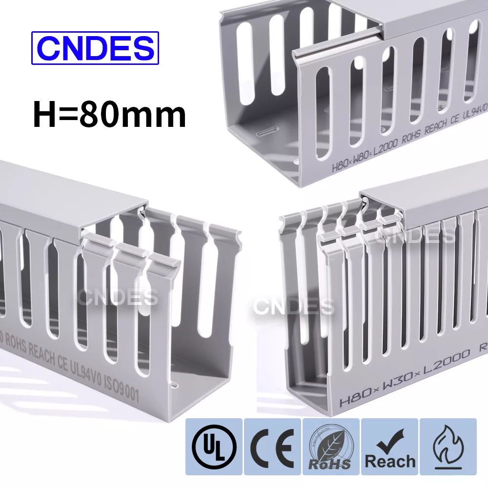 80 Høyde slissede PVC-automatiseringskabelkanal